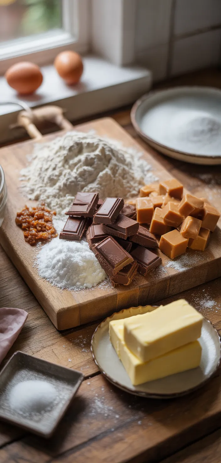 Ingredients photo for Caramel Chocolate Chip Cookies Recipe
