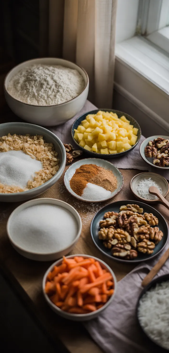 Ingredients photo for Carrot Cake Recipe