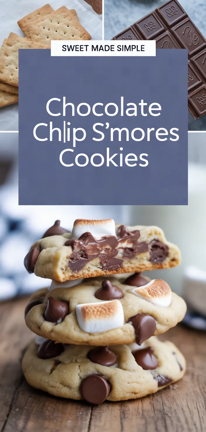 A photo of Chocolate Chip S'Mores Cookies Recipe