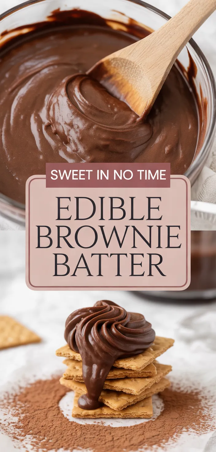 A photo of DELICIOUS AND EASY EDIBLE BROWNIE BATTER Recipe