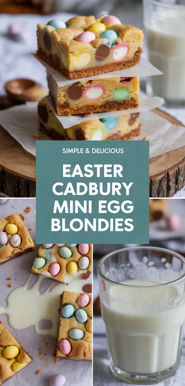 A photo of Easter Cadbury Mini Egg Blondies Recipe