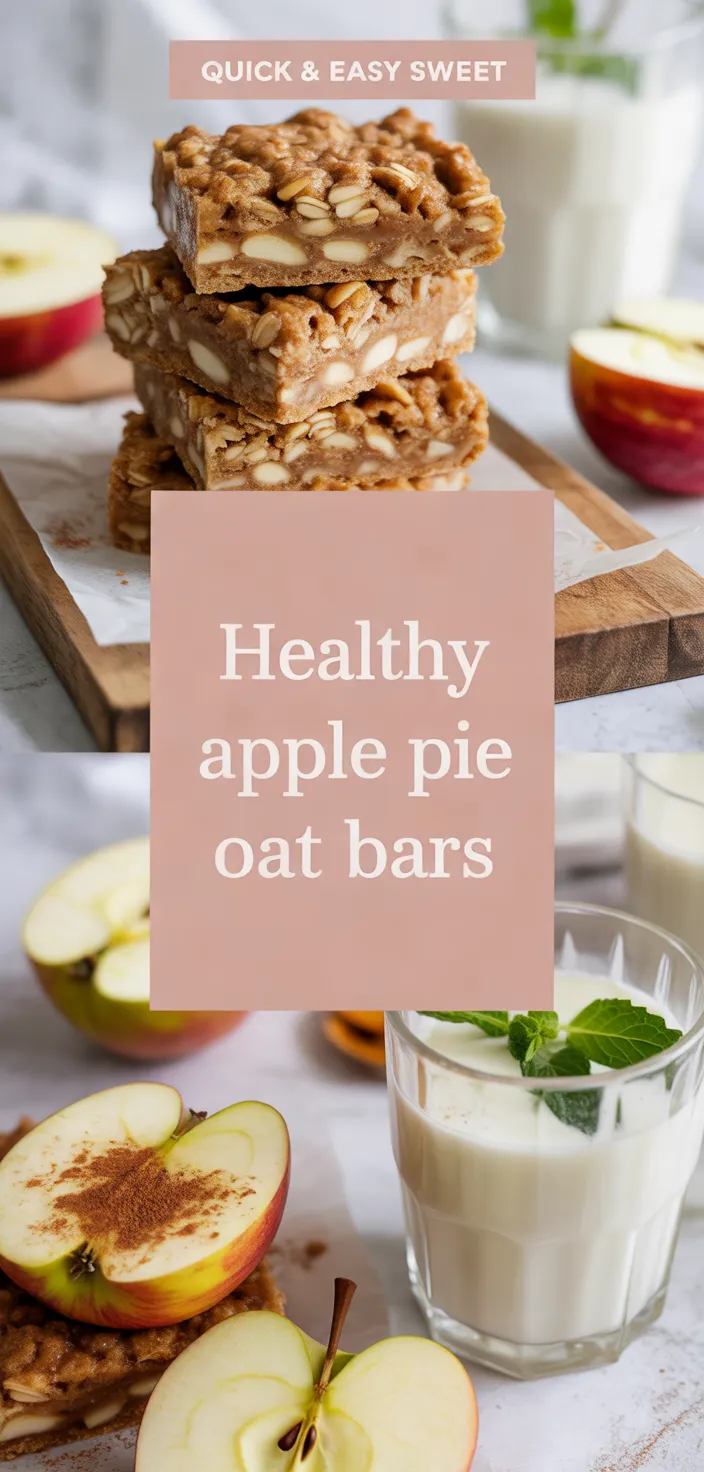 A photo of Healthy Apple Pie Oat Bars Recipe