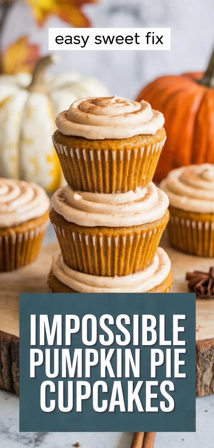 A photo of Impossible Pumpkin Pie Cupcakes Recipe