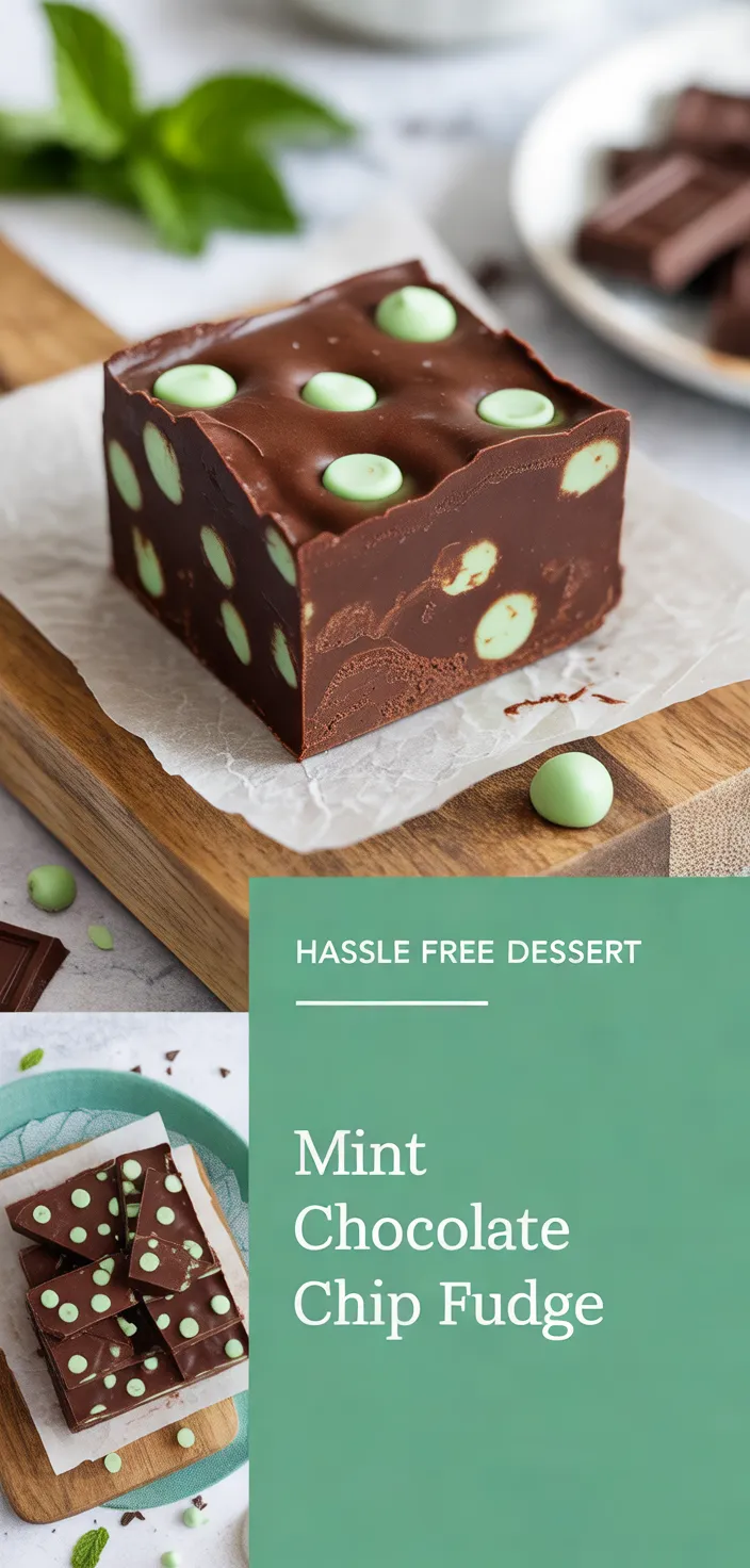 A photo of Mint Chocolate Chip Fudge Recipe