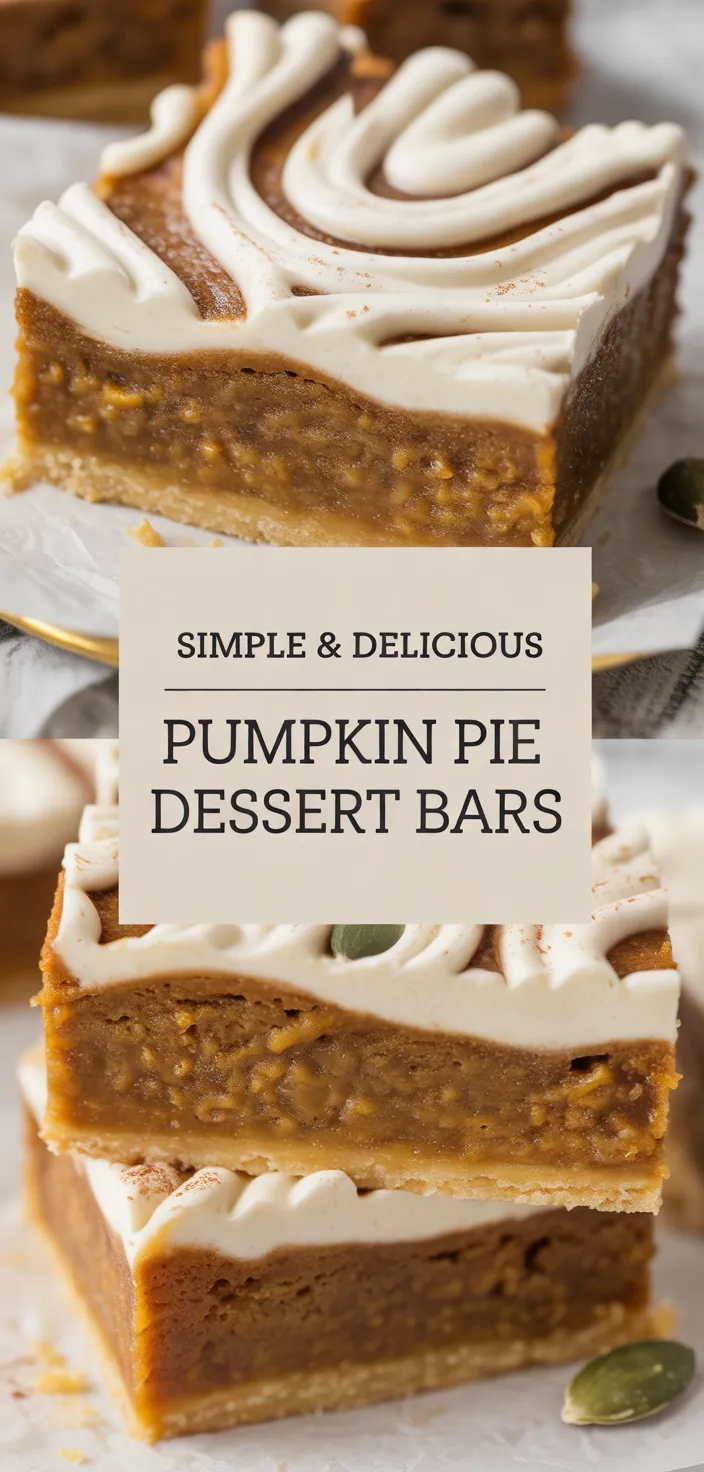 A photo of Pumpkin Pie Dessert Bars Recipe