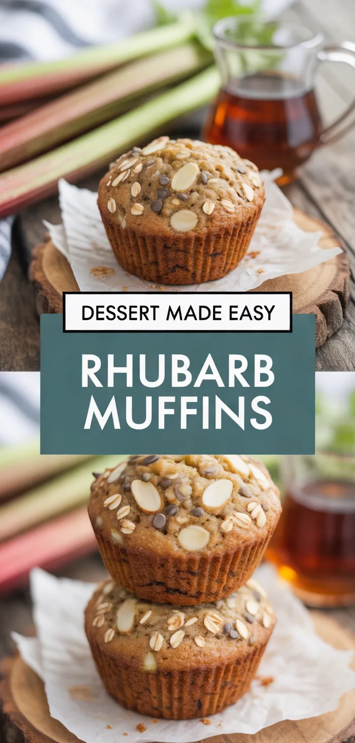 A photo of Rhubarb Muffins Recipe