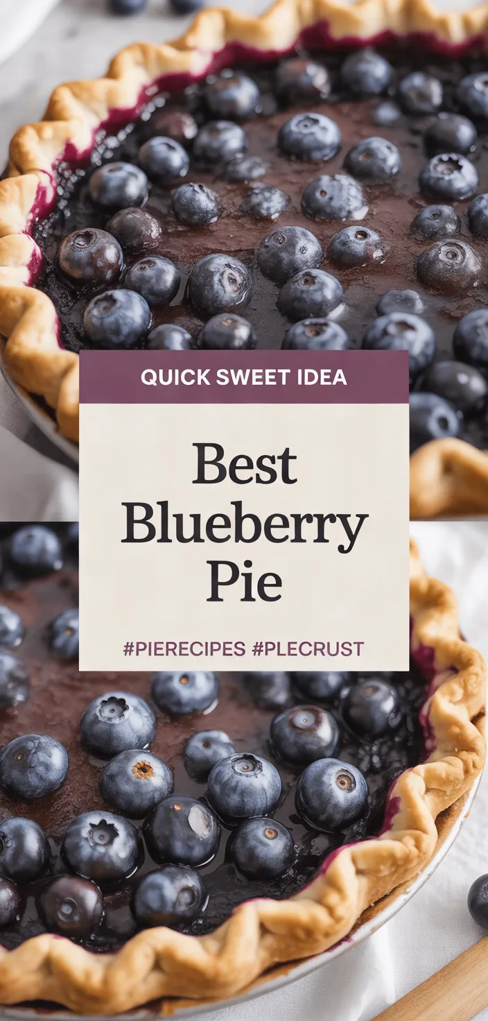 A photo of Simply The Best Blueberry Pie Recipe