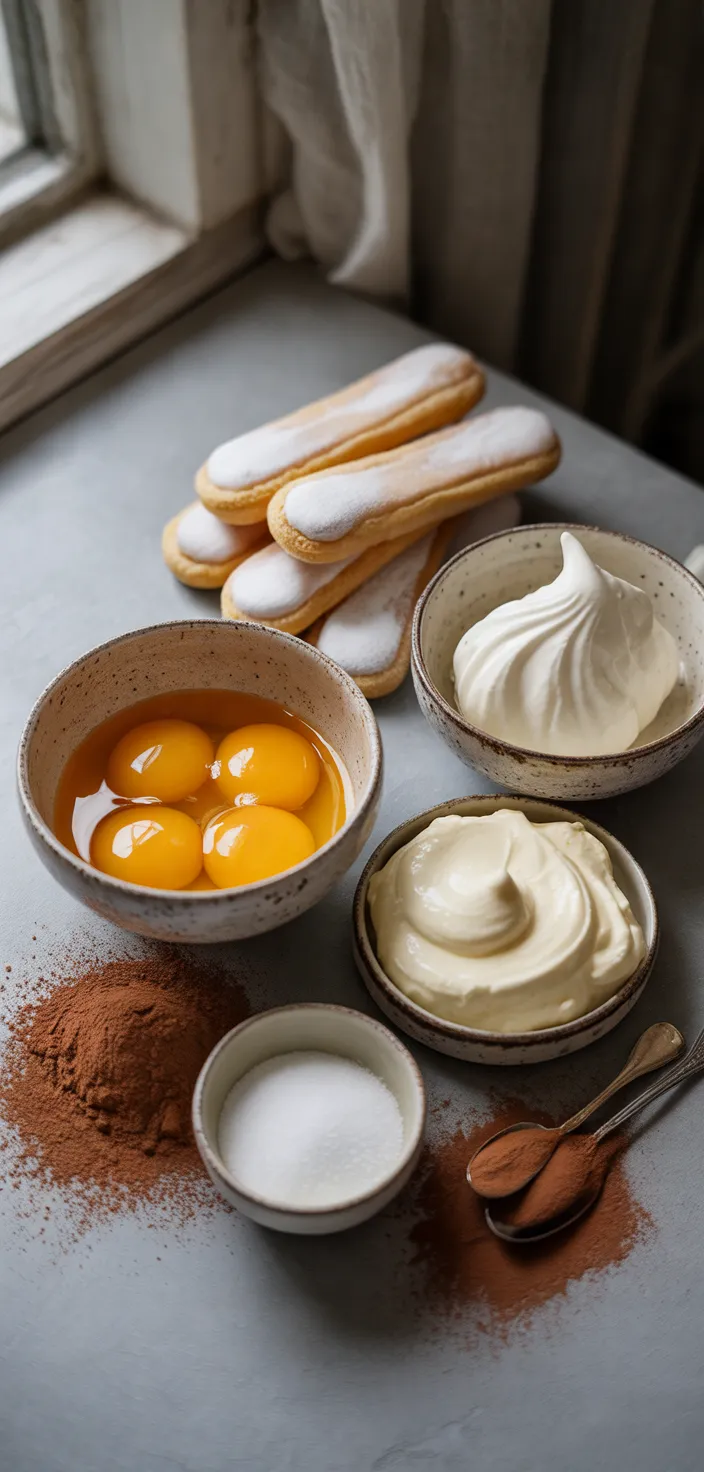 Ingredients photo for Gordon Ramsay Tiramisu Recipe