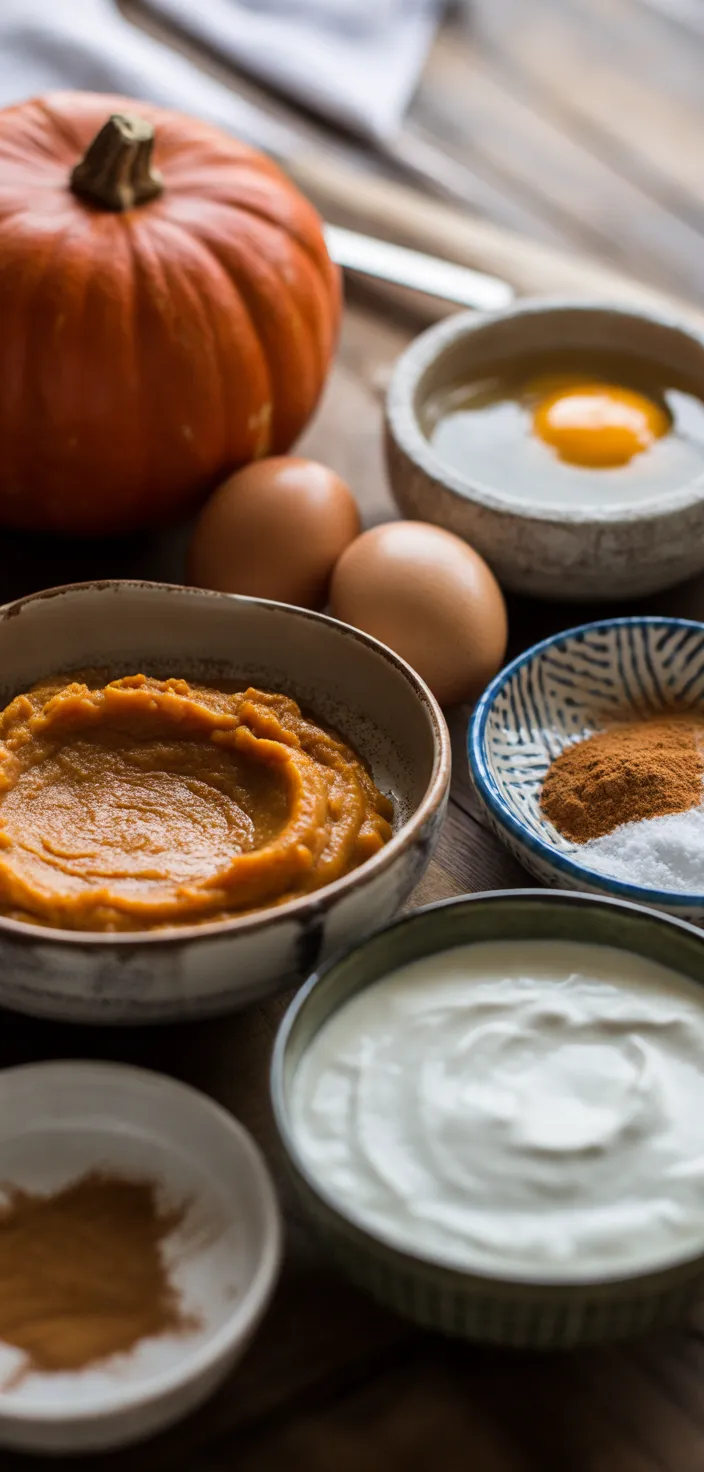 Ingredients photo for Healthy Pumpkin Pie Recipe