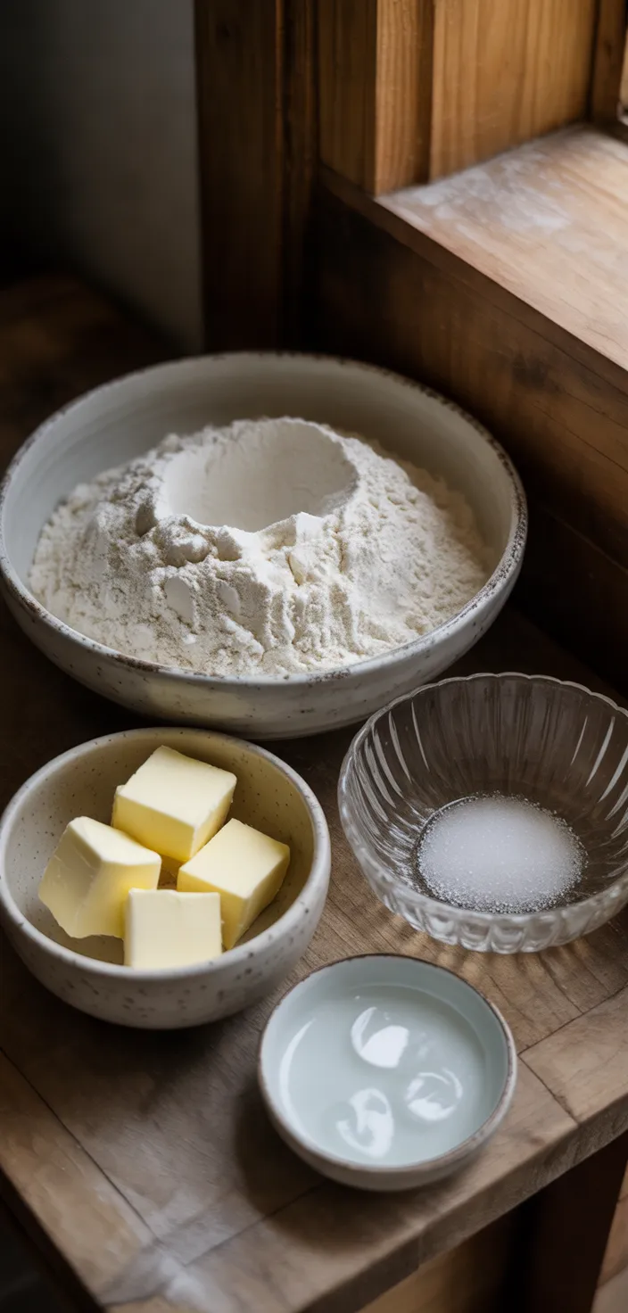 Ingredients photo for How To Make The Perfect Homemade Flaky Pie Crust Recipe