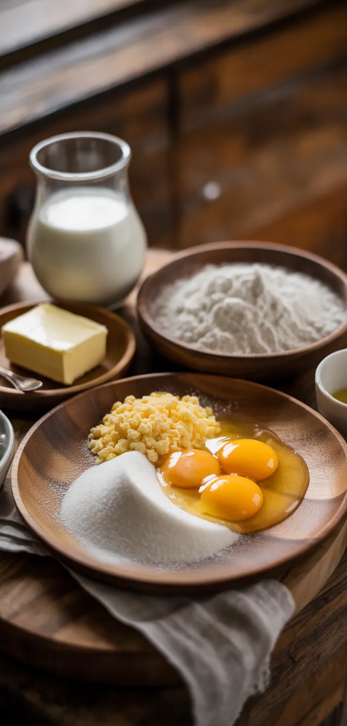 Ingredients photo for How To Make Vanilla Pastry Cream (video) Recipe