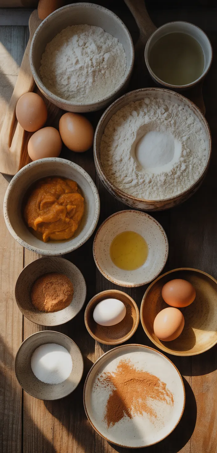 Ingredients photo for Pumpkin Spice Muffins Recipe