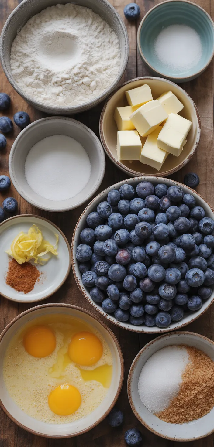 Ingredients photo for Simply The Best Blueberry Pie Recipe