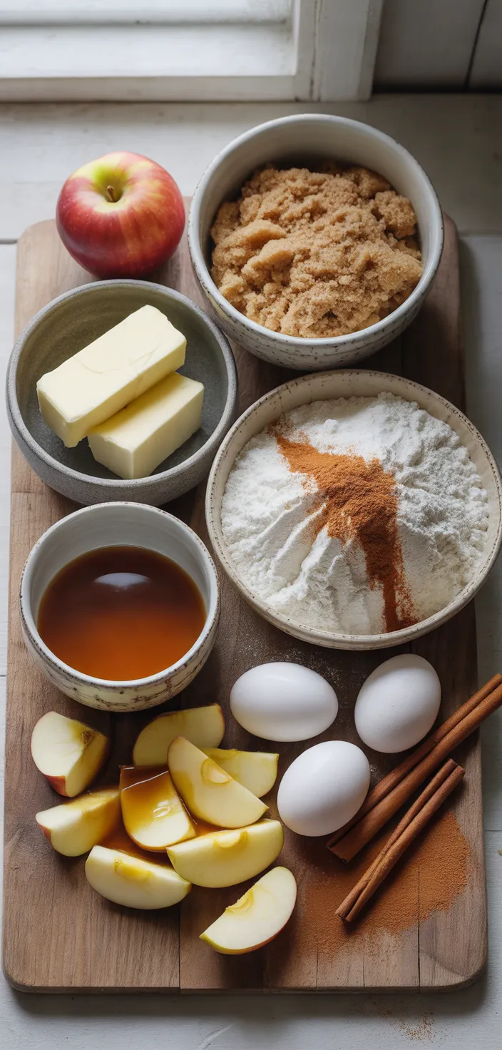 Ingredients photo for Sticky Toffee Apple Cake Recipe