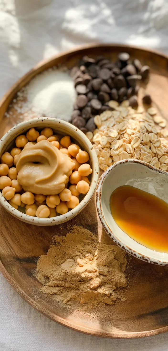 Ingredients photo for Vegan Chickpea Chocolate Chip Cookies Recipe